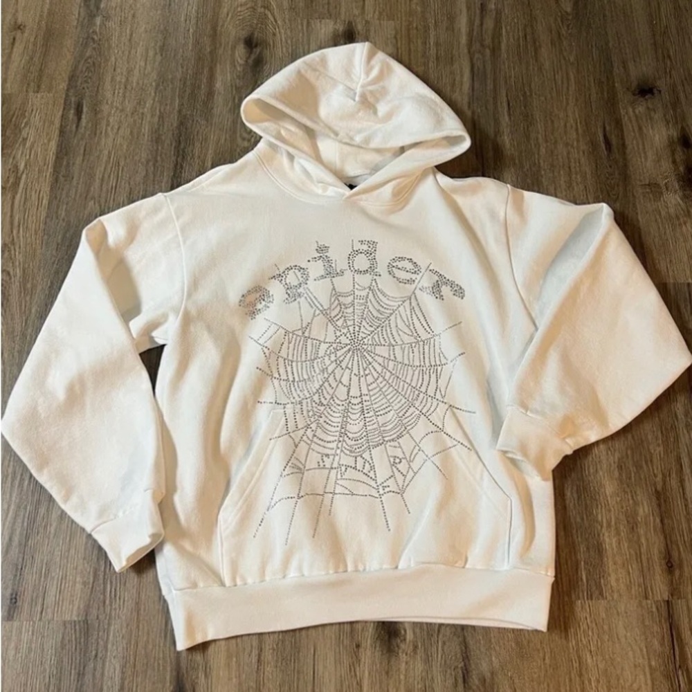 White spider hoodie
